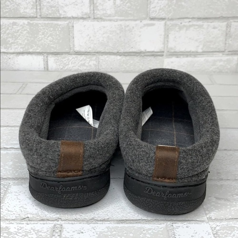 Men's Dearfoams Wool Blend Memory Foam Slippers - Picture 4 of 8